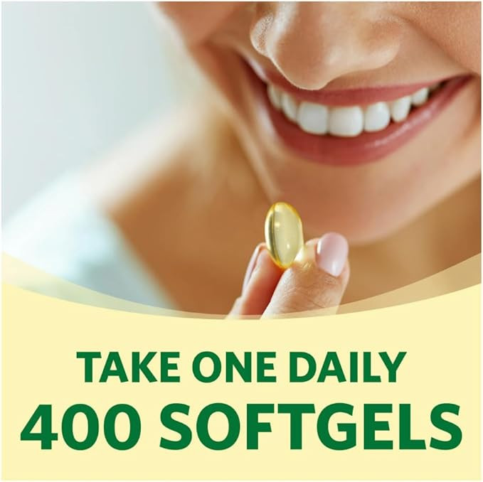 Vitamin D3 Spring Valley Softgels, 125 mcg per Softgel, 5,000 IU, 400 Count, and Gift Ice Roller for Face