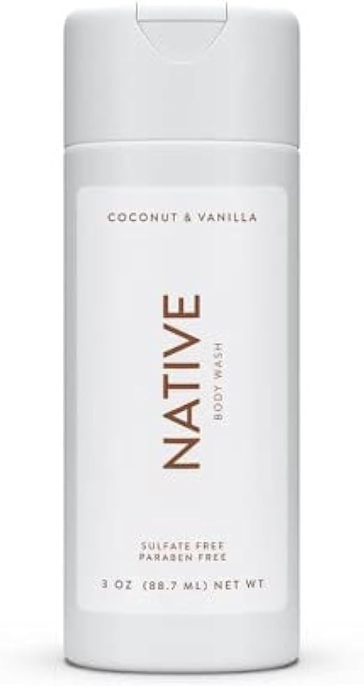 NT Native Coconut & Vanilla Body Wash 3 oz Travel