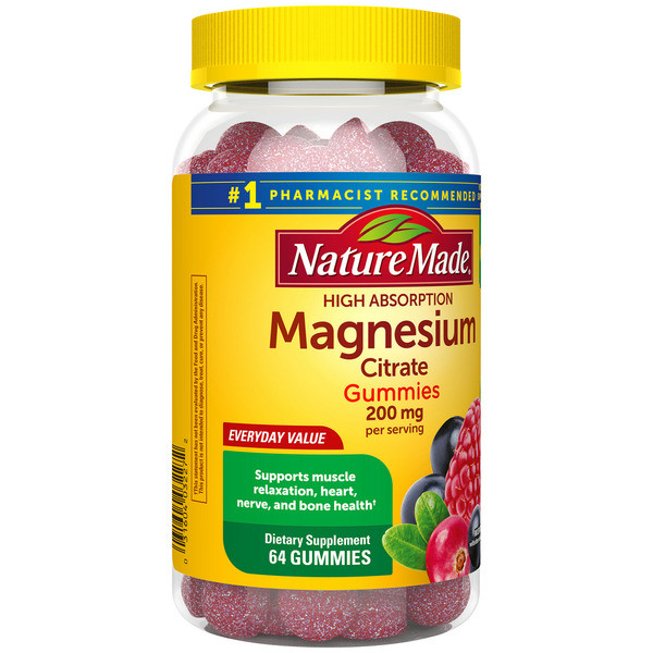 Nature Made High Absorption Magnesium Citrate 200 mg per serving Gummies