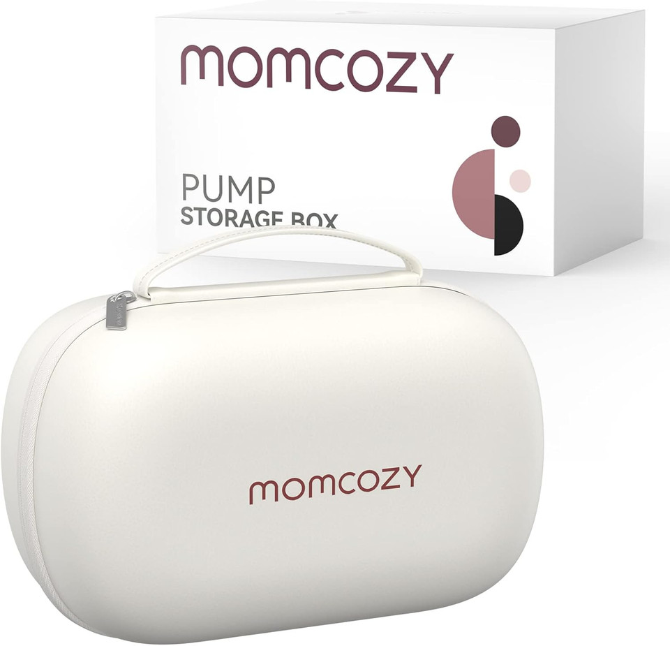 Momcozy Breast Pump Storage Bag, Hard Shell Case with Removable Tray, Watertight Breast Pump Storage Bag for Pumping Bag, Diaper Bag, or Handbag（Holds 2 Pumps）