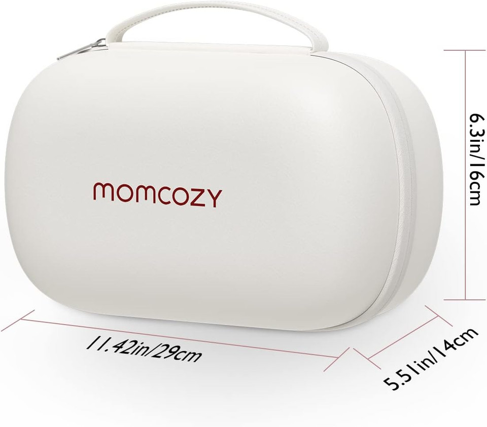 Momcozy Breast Pump Storage Bag, Hard Shell Case with Removable Tray, Watertight Breast Pump Storage Bag for Pumping Bag, Diaper Bag, or Handbag（Holds 2 Pumps）