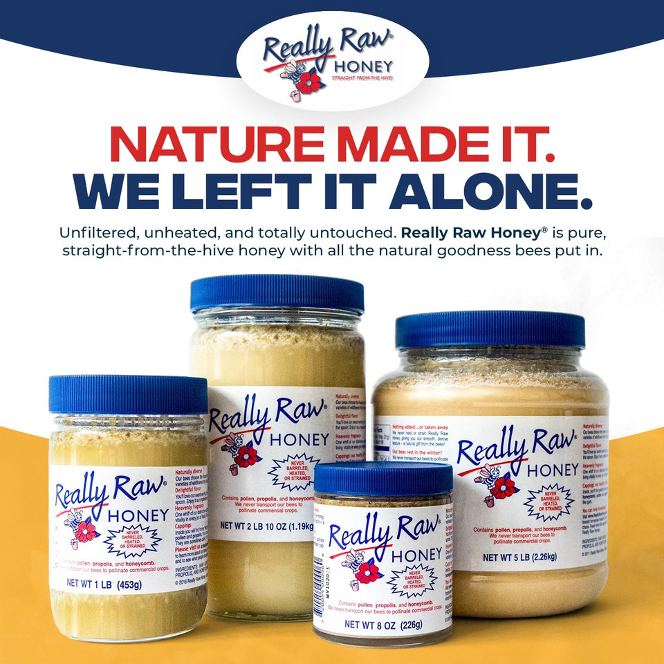 "Really Raw Honey, Totally Unprocessed, 5-Pound "