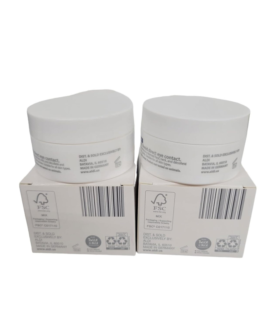 "Lacura Q10 Anti-Wrinkle 1.7oz Day & 1.7oz Night Face Cream Moisturizer with Bioflavonoid and Retinol Complex Set - All Skin Types. Dermatologist Tested European Skincare. "