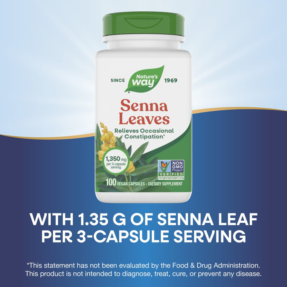 Nature's Way, Senna Leaves, 100 Vegan Capsules (450 mg per Capsule)
