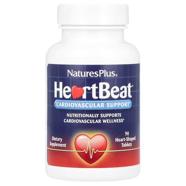 NaturesPlus, HeartBeat®, Cardiovascular Support, 90 Heart-Shaped Tablets