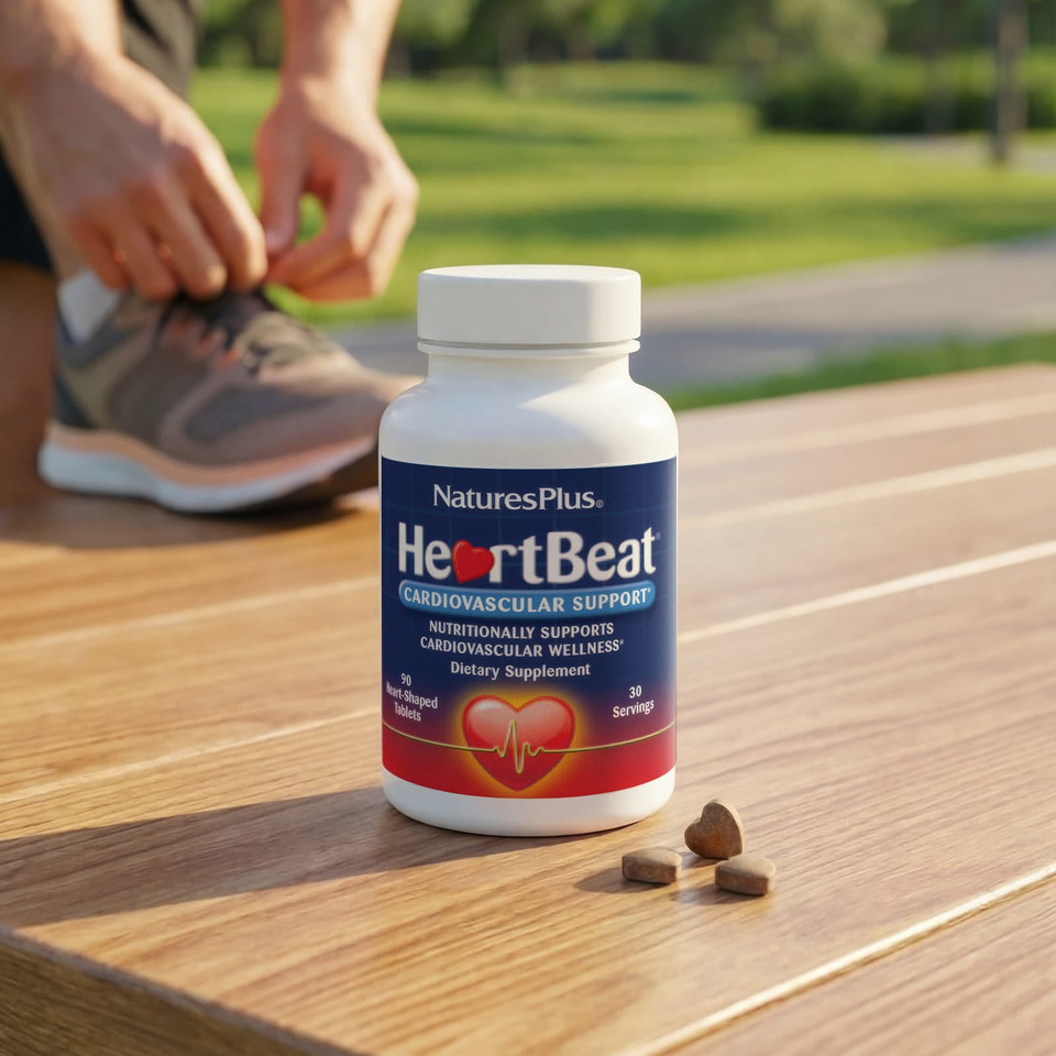 NaturesPlus, HeartBeat®, Cardiovascular Support, 90 Heart-Shaped Tablets