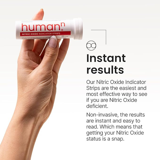 Humann - Nitric Oxide I Indicator Strips - Test salivary Nitrite Levels - 1 Tube of 25 Strips