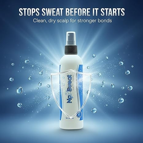 Professional Hair Labs No Sweat Scalp Antiperspirant - Prevents Oil & Sweat for Secure Wig Adhesive Bond, Works with All Lace Wig Adhesives - 8oz