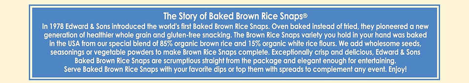 Edward & Son's Organic Unsalted Plain Brown Rice Snaps  Oven Baked, Whole Grain, Gluten Free, No Added Oils, Non-GMO Project Verified, USDA Organic  3.5 Oz (Pack of 12)