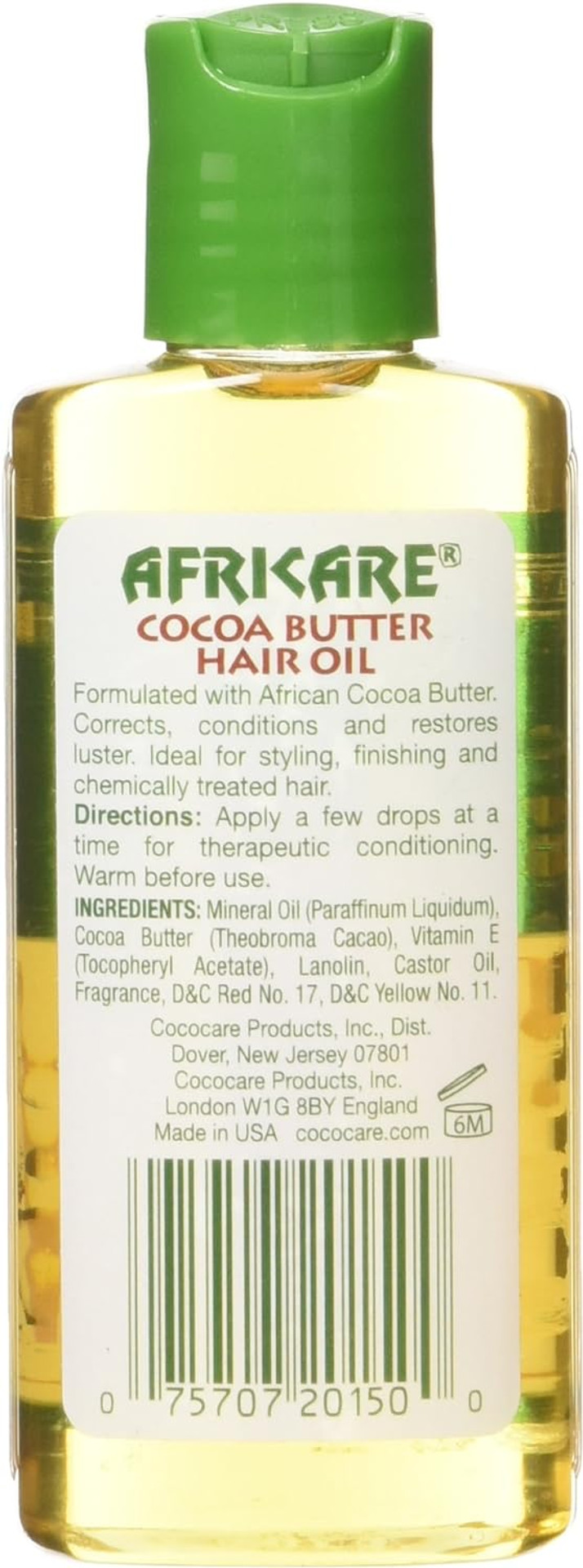 Cococare Africare Cocoa Butter Hair Oil 2 Fl Oz 60 Ml
