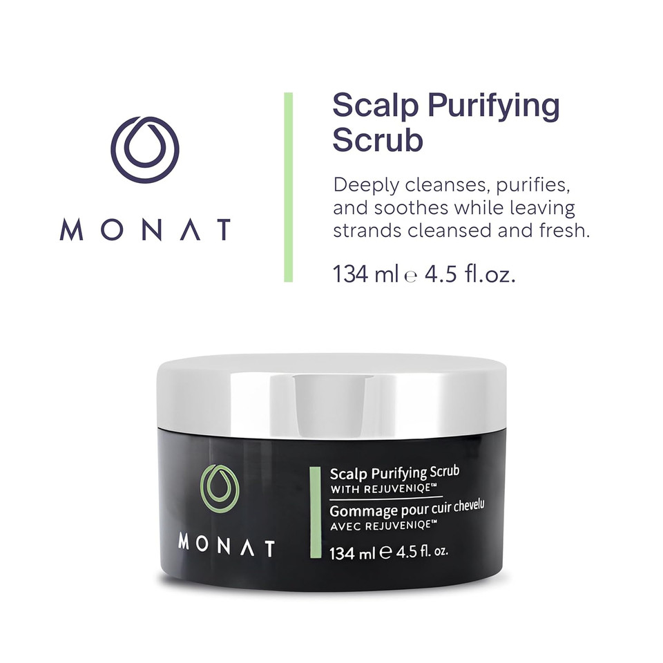 Monat Scalp Purifying Scrub - W/Rejuveniqeã¢Â® Deeply Cleanses, Purifies & Soothes Leaving Hair Cleansed & Fresh. Dissolves Dead Skin Cells & Restores Balance To The Scalp. - Net Wt. 134 Ml/4.5 Fl. Oz