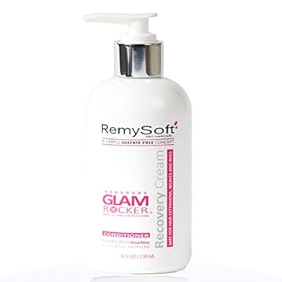 Remysoft Glam Rocker Recovery Cream - Moisturizing Salon Formula Conditioner For Hair Extensions, Weaves And Wigs - 8Oz - Gentle Formula