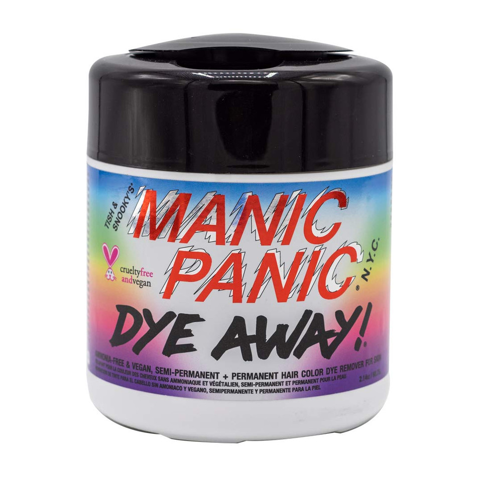 Manic Panic Dye Away Wipes - Ammonia Free Hair Color Remover - Easily Removes Semi-Permanent & Permanent Hair Dye From Skin When Coloring Hair - Fresh Floral Scent (50 Count)