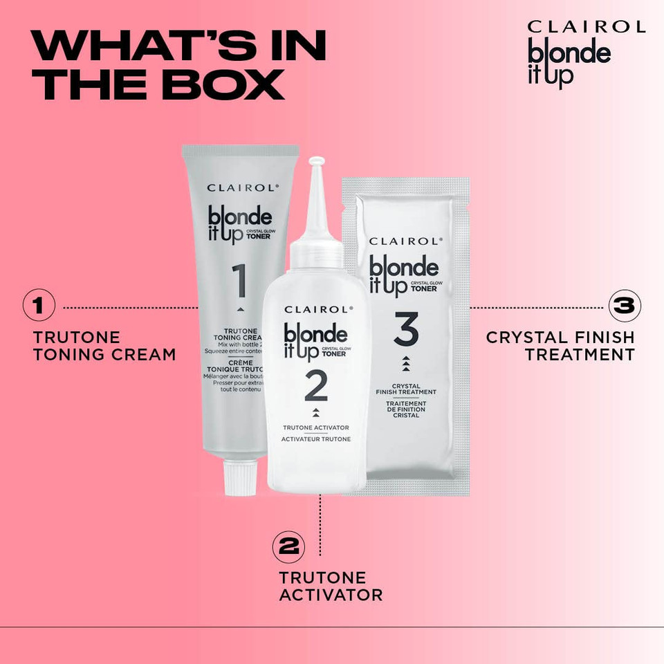 Clairol Blonde It Up Crystal Glow Toners Demi-Permanent Hair Dye, Sheer Amethyst Hair Color, Pack Of 1Sheer Amethyst
