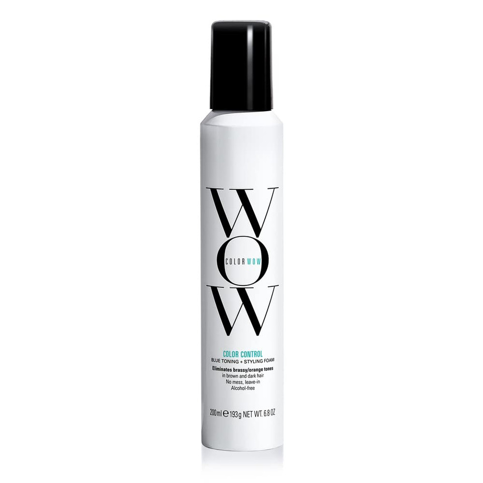 Color Wow Color Control + Toning Foam  Mess-Free Way To Get Rid Of Brass Instantly; Alcohol Free Tinted Leave In Toning Foam; Crunch Free Styling