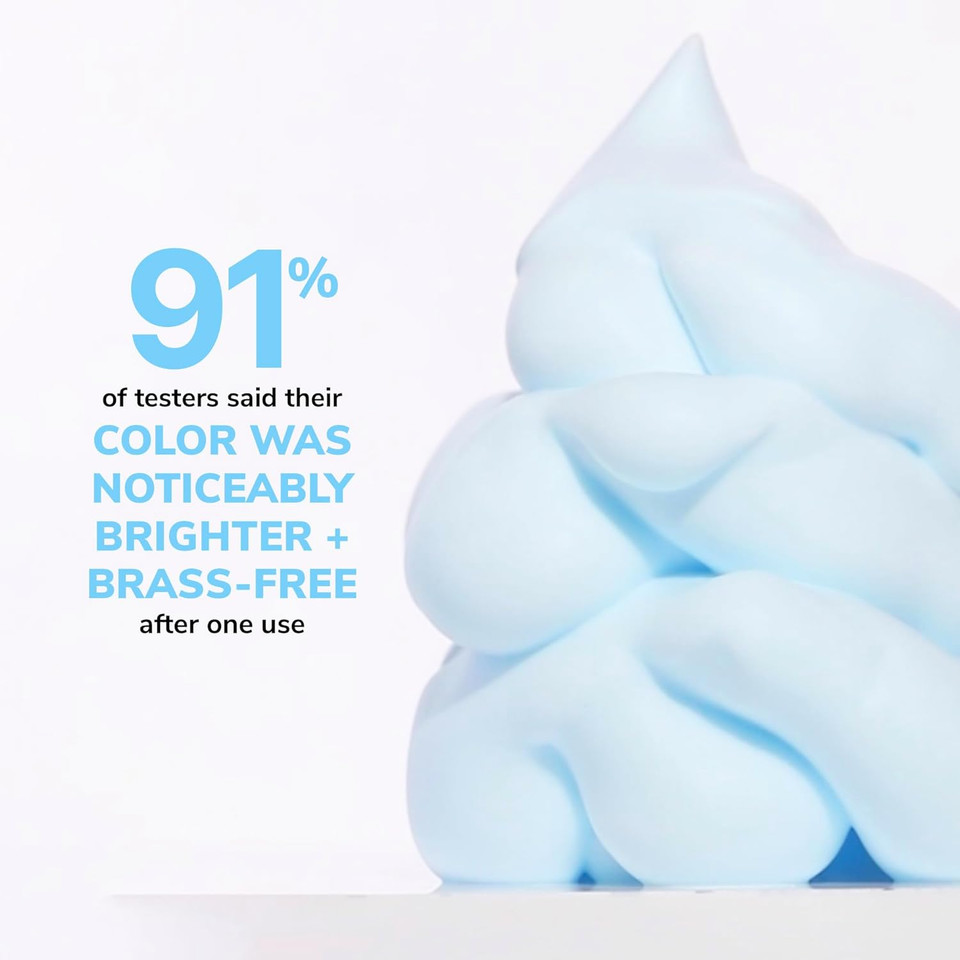 Color Wow Color Control + Toning Foam  Mess-Free Way To Get Rid Of Brass Instantly; Alcohol Free Tinted Leave In Toning Foam; Crunch Free Styling