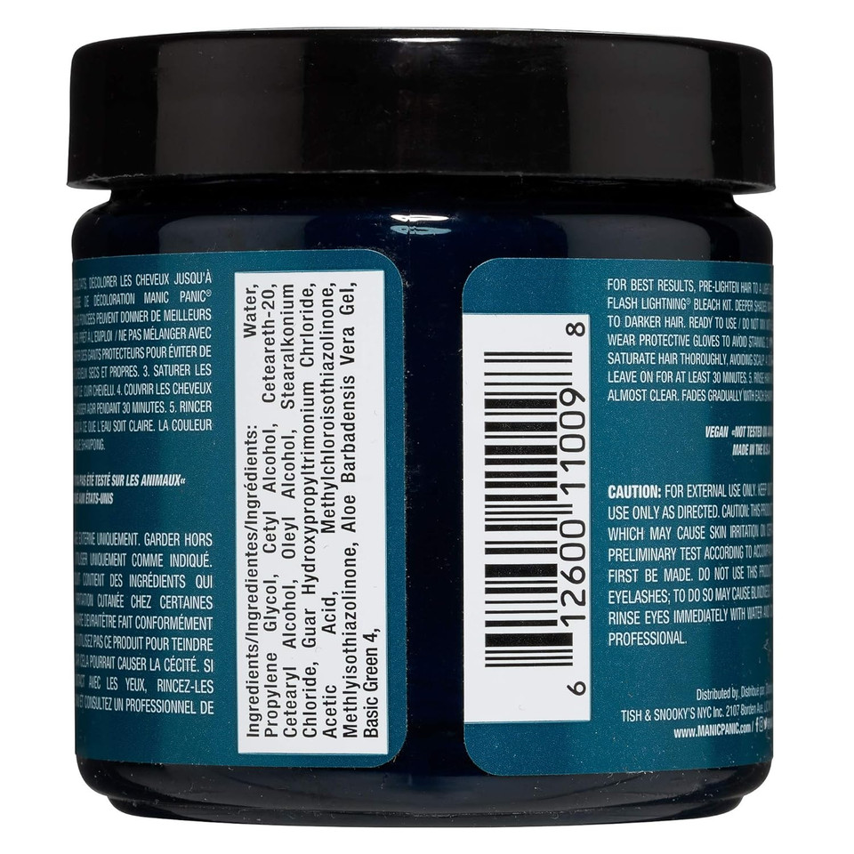 Manic Panic Enchanted Forest Green Hair Dye  Classic High Voltage - Semi Permanent Deep Teal Green Hair Color With Blue Undertones - Vegan, Ppd & Ammonia Free (4Oz)Enchanted Forest4 Fl Oz (Pack Of 1)