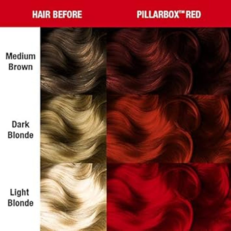 Manic Panic Pillarbox Red Hair Color - Amplified - (2Pk) Semi Permanent Hair Dye - Deep True Red Color - For Dark & Light Hair - Vegan, Ppd & Ammonia-Free - For Coloring Hair With Men & Womenpillarbox Red4 Fl Oz (Pack Of 2)