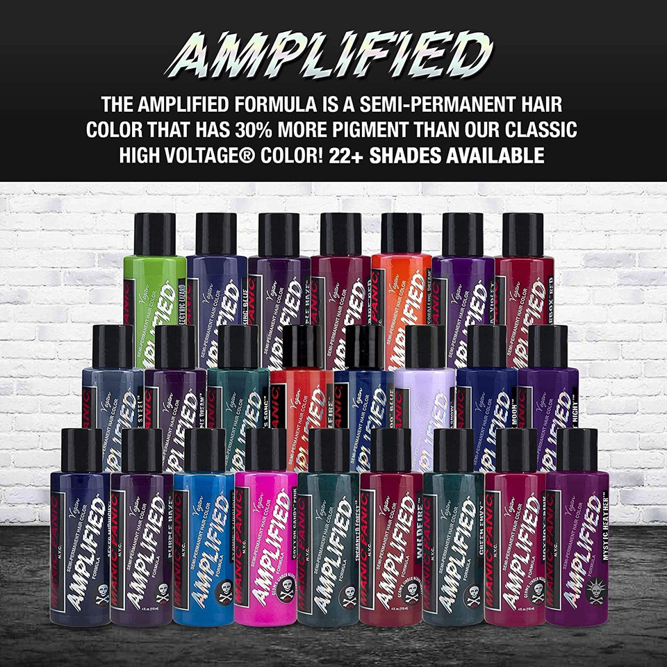 Manic Panic Vampire Red Hair Color - Amplified - Semi Permanent Hair Dye - Deep Blood Red Color Can Give Burgundy Tones To Unbleached Hair - For Dark, Light Hair - Vegan, Ppd & Ammonia Free (4Oz)Vampire Red4 Fl Oz (Pack Of 1)