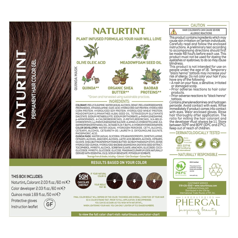 Naturtint Permanent Hair Color 5Gm Chocolate Chestnut (Pack Of 6), Ammonia Free, Vegan, Cruelty Free, Up To 100% Gray Coverage, Long Lasting Results