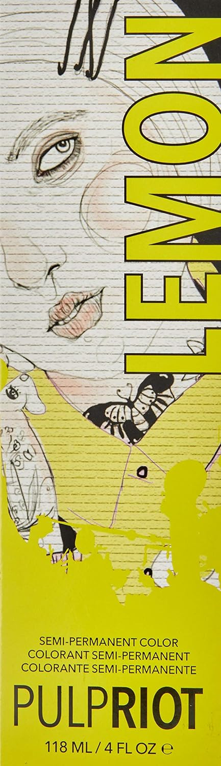 Pulp Riot Semi-Permanent Hair Color For Unisex, Lemon Yellow, 4 Ounce