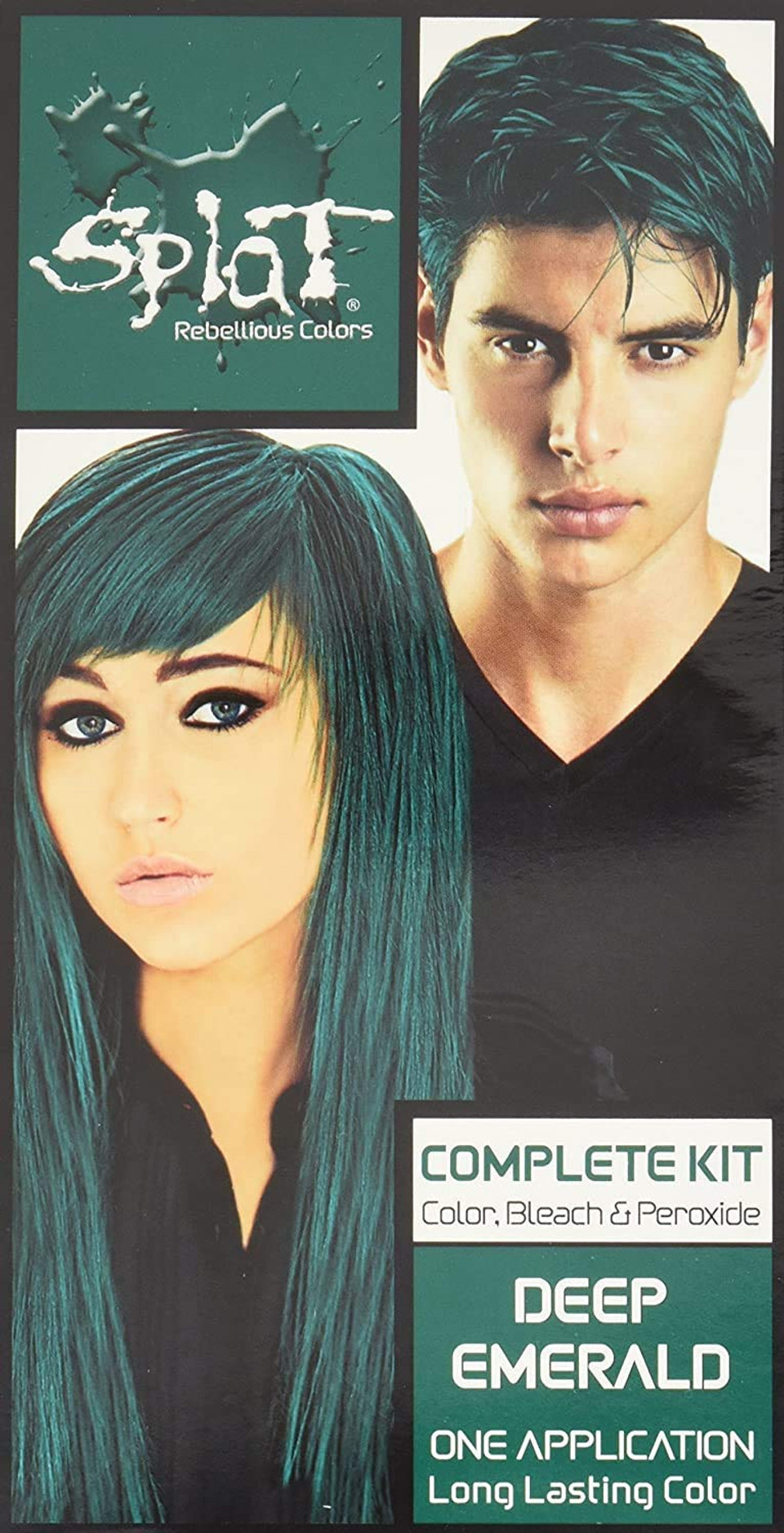Splat | Deep Emerald | Original Complete Green Hair Dye Kit | Semi-Permanent | 30 Wash Temporary | Vegan & Cruelty-Freedeep Emerald