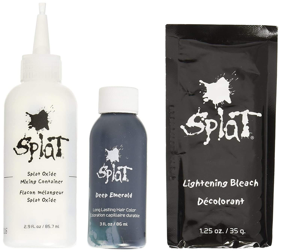 Splat | Deep Emerald | Original Complete Green Hair Dye Kit | Semi-Permanent | 30 Wash Temporary | Vegan & Cruelty-Freedeep Emerald