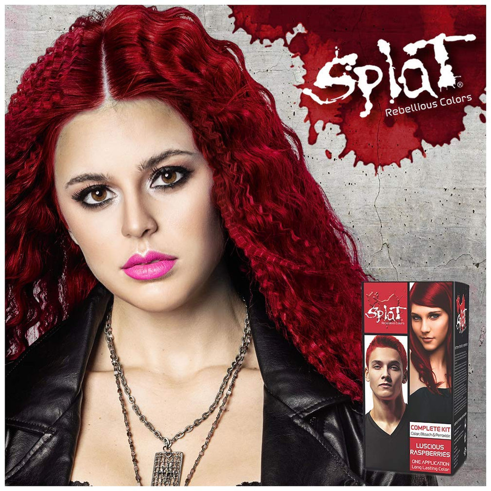 Splat | Luscious Raspberries | Original Complete Kit | Semi-Permanent Hair Dye | Vegan & Cruelty-Freeluscious Rasberries1 Count (Pack Of 1)