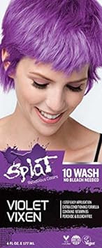 Splat | Violet Vixen | 10 Wash | No Bleach | Temporary Hair Dyeviolet Vixen4 Fl Oz (Pack Of 1)