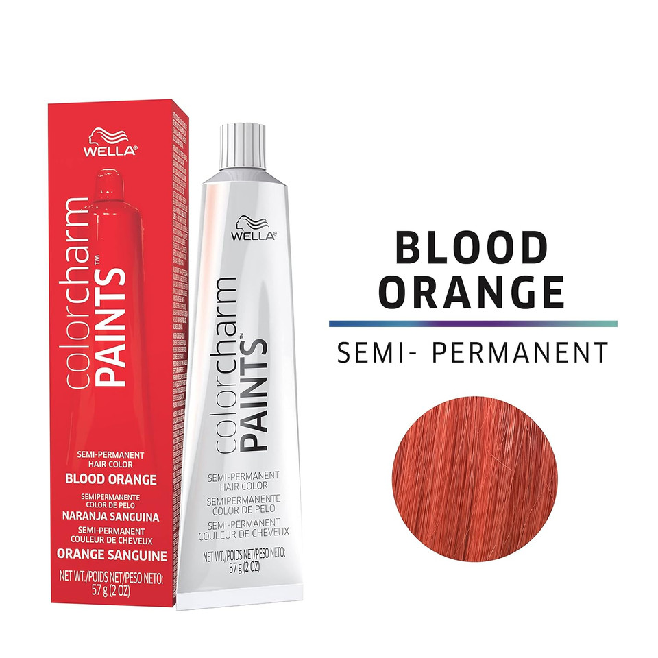 Wella Color Charm Paints, Semi-Permanent Hair Dye, Long-Lasting Temporary Hair Color, Intermixable Shades, Ammonia Free, Parabens Free, Vibrant Color Shadesblood Orange2 Ounce (Pack Of 1)