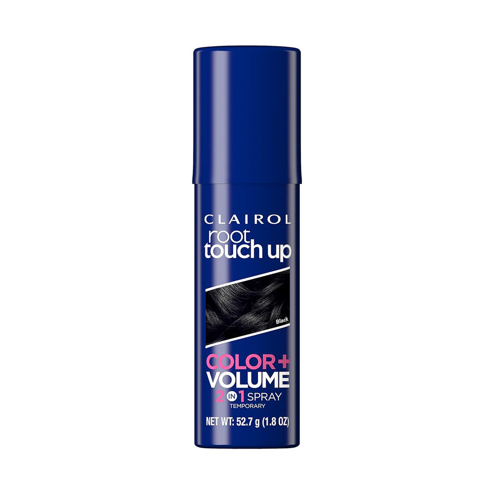 Clairol Root Touch-Up Color + Volume 2-In-1 Temporary Hair Coloring Spray, Black Hair Color, Pack Of 1Black