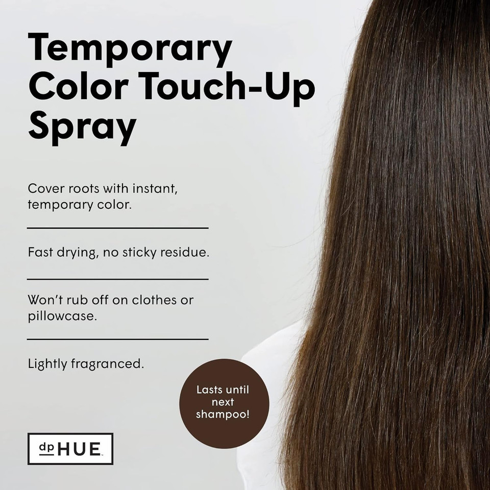 Dphue Color Touch-Up Spray - Medium Brown, 2.5 Oz - Root Cover Up Spray With Dual-Action Nozzle For Precise Root Touch Up & Fast, Total Hair Cover - Gluten-Free, Veganmedium Brown2.5 Fl Oz (Pack Of 1)