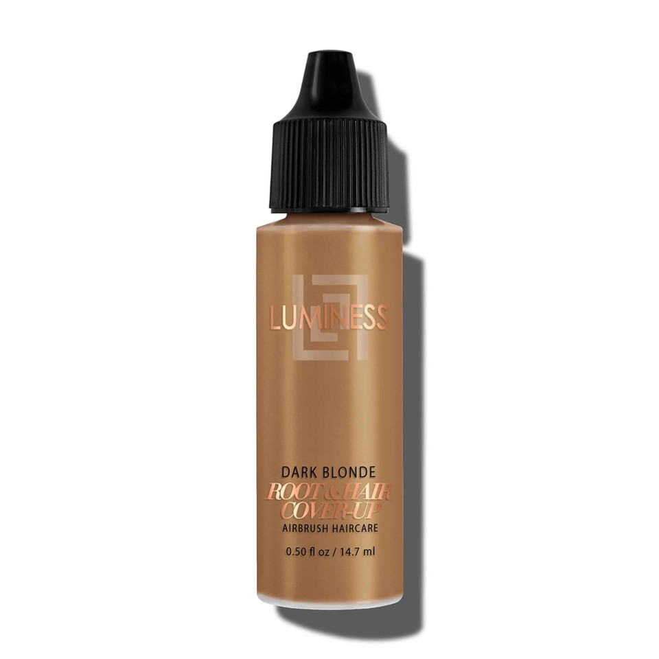 Luminess Airbrush Root & Hair Cover Up, Dark Blonde - Water-Resistant Hair Color Concealer For Gray & Dark Roots For Thicker Fuller Looking Hair - Compatible For Breeze Haircare Devicedark Blonde