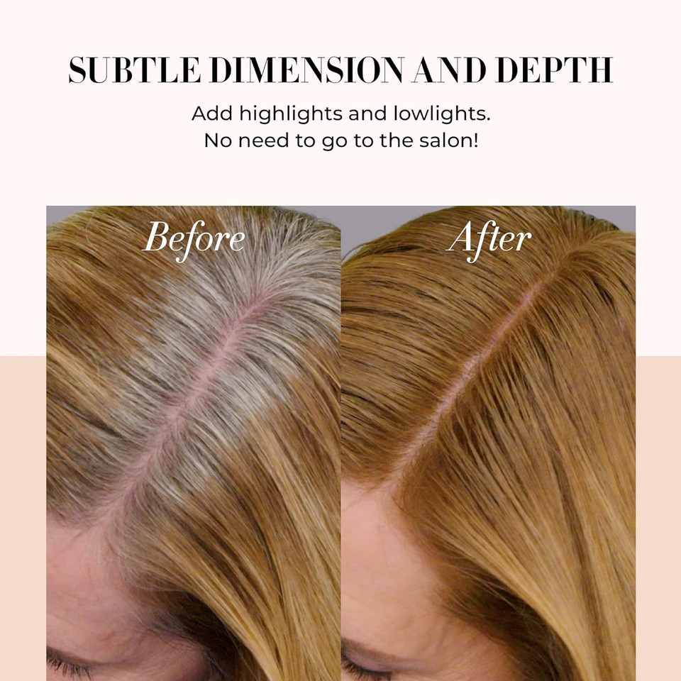 Luminess Airbrush Root & Hair Cover Up, Dark Blonde - Water-Resistant Hair Color Concealer For Gray & Dark Roots For Thicker Fuller Looking Hair - Compatible For Breeze Haircare Devicedark Blonde