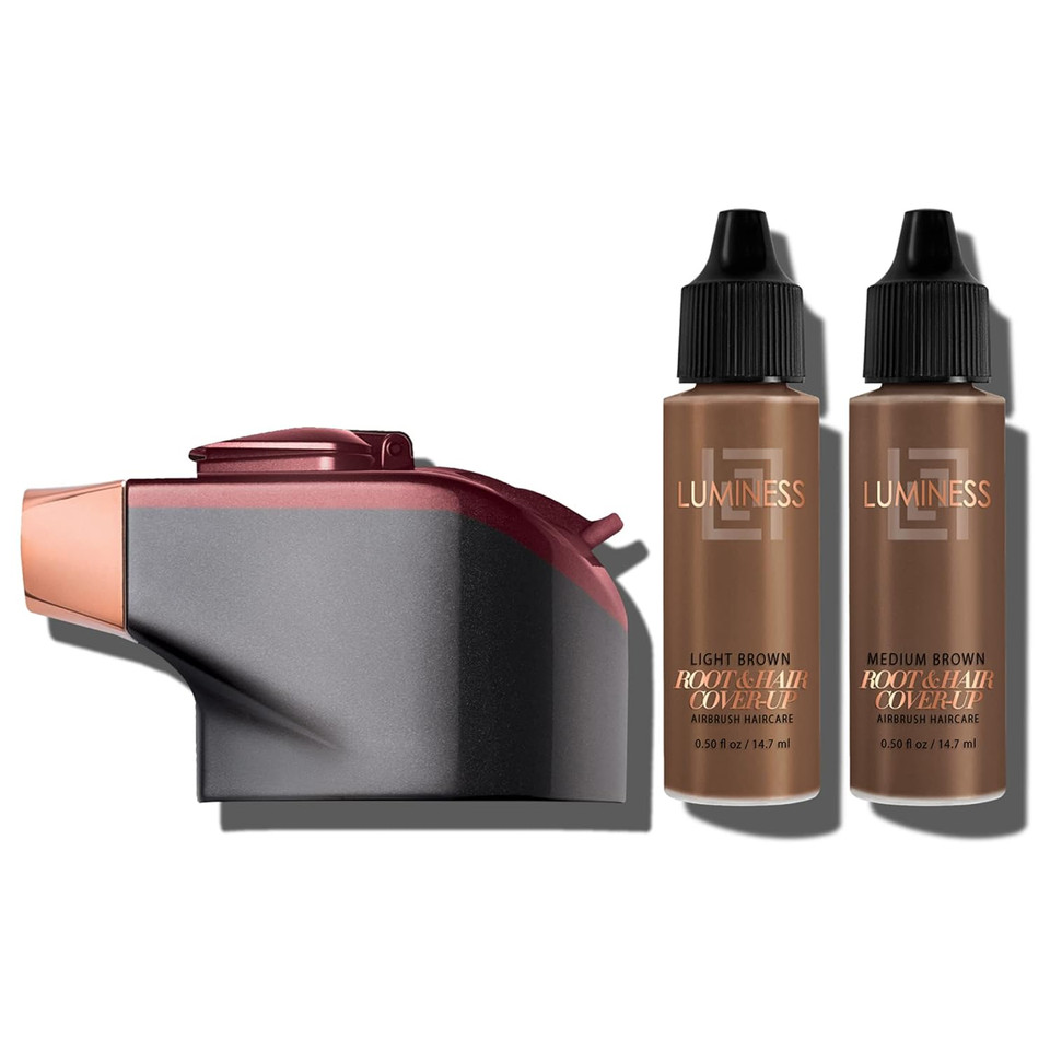 Luminess Breeze Airbrush Haircare Root Cover Up And Upgrade Kit, Brunette - Covering Fast-Growing Gray Roots While Restoring Beautiful, Natural-Looking Hair Color - No-Mess Tip For Control & Precisionbrunette