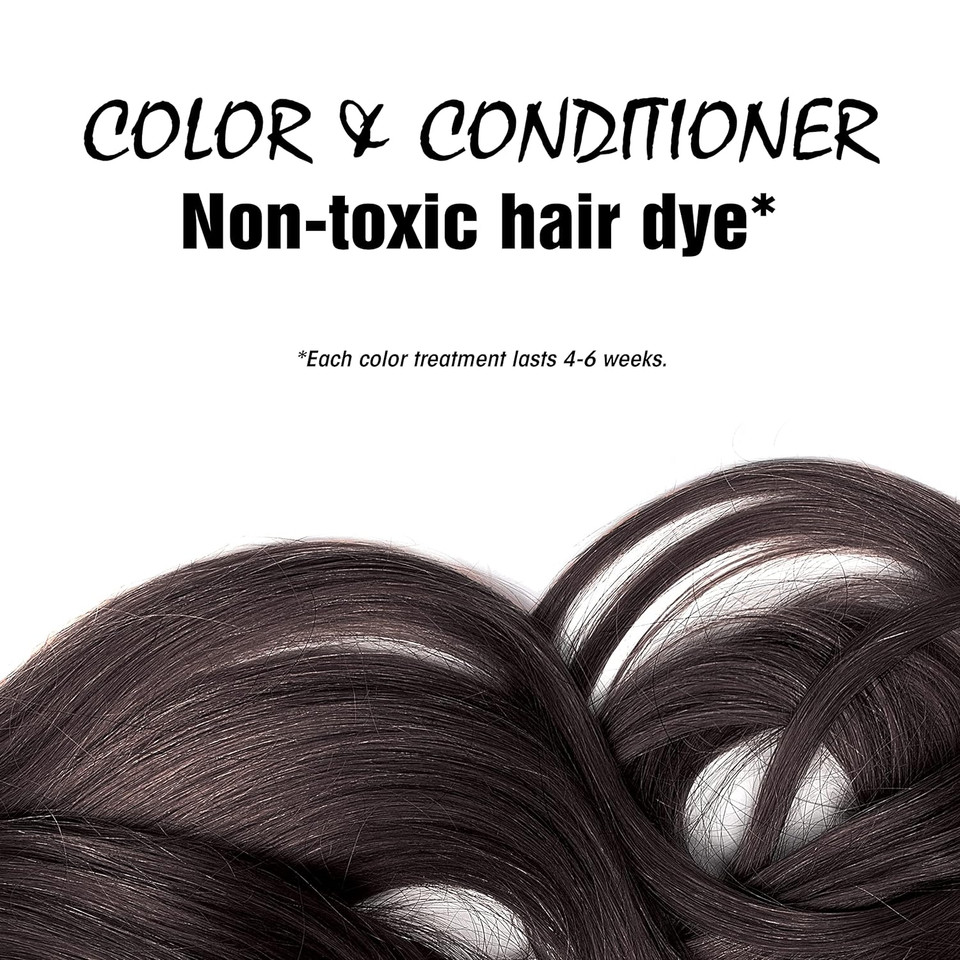 Light Mountain Henna Hair Color & Conditioner - Black Hair Dye For Men/Women, Organic Henna Leaf Powder And Botanicals, Chemical-Free, Semi-Permanent Hair Color, 4 Ozblack