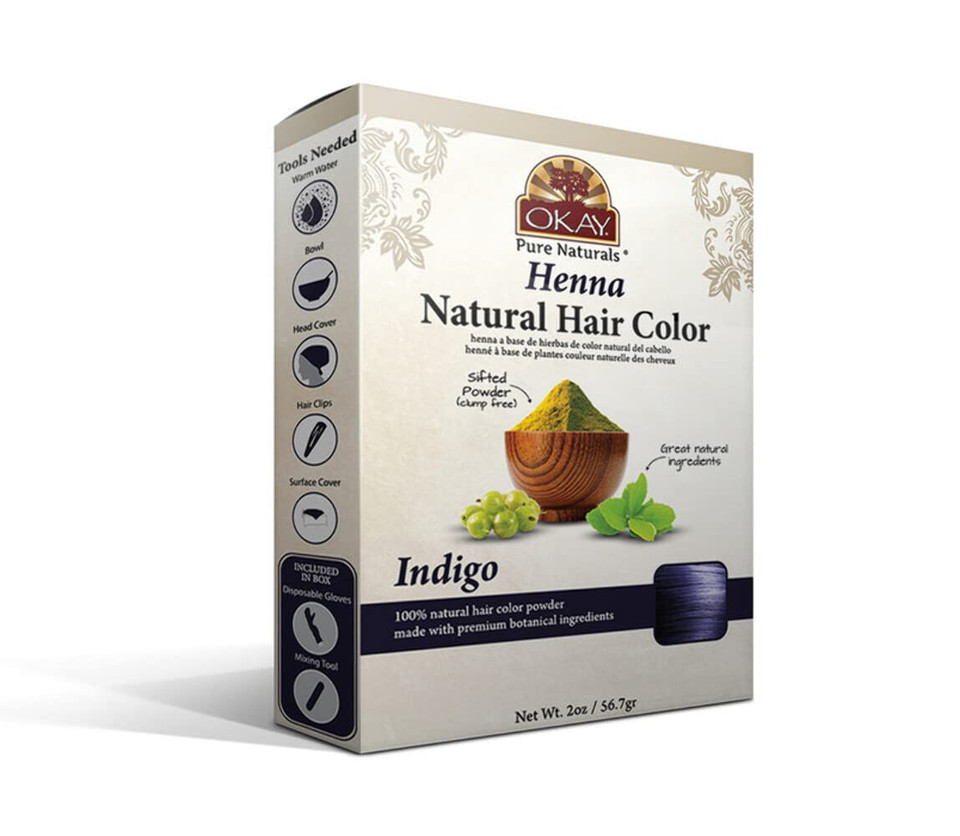 Okay Pure Naturals Henna Natural Color Indigo 50Grindigo