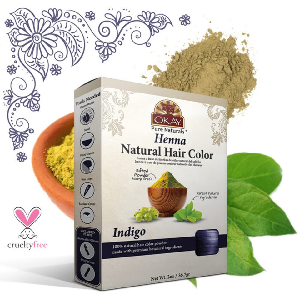 Okay Pure Naturals Henna Natural Color Indigo 50Grindigo
