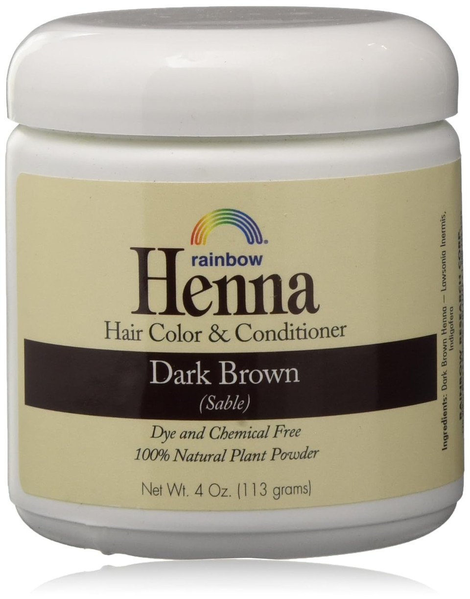 Rainbow Henna Persian Dark Brown Hair Color 4 Oz, (2 Pack)