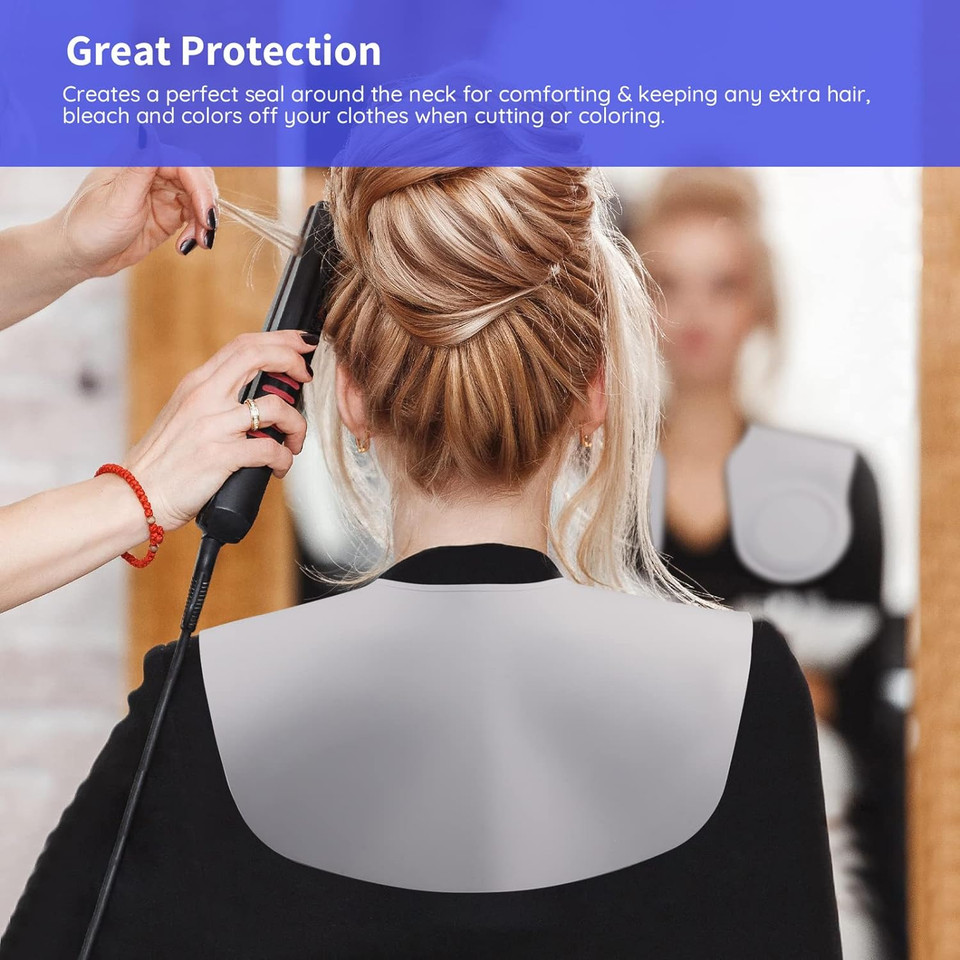 Segbeauty Hair Cutting Collar, Professional Hairdressing Hair Cutting Pad Guide, Salon Barber Stylist Hair Cutting Neck Collar For Haircut Hair Dye Protective Clothes Gray