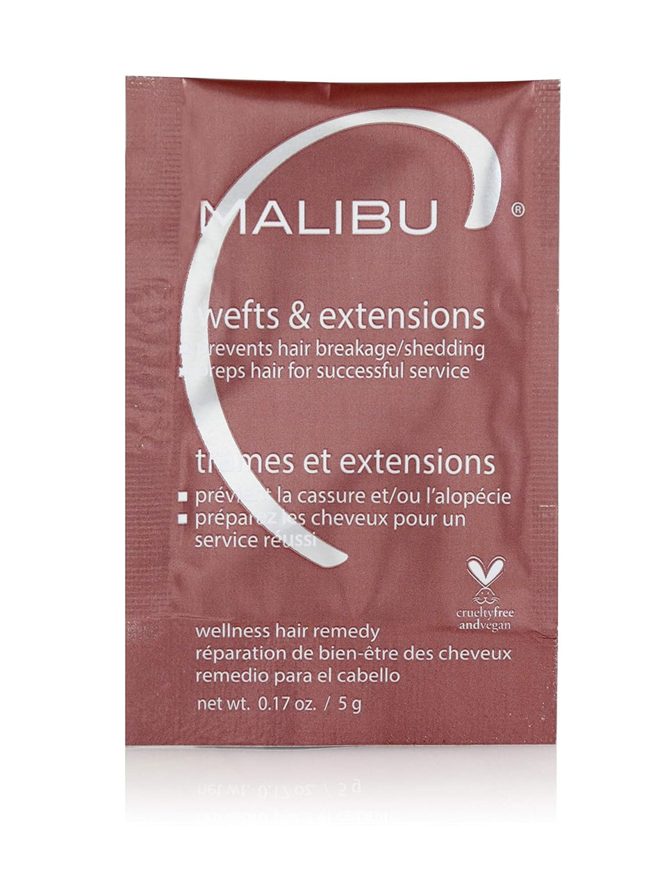 Malibu C Wefts & Extensions Wellness Hair Remedy (1 Packet) - Removes Build Up + Prevents Hair Breakage - Prepares Natural Hair For Hair Extension Application1 Count (Pack Of 1)