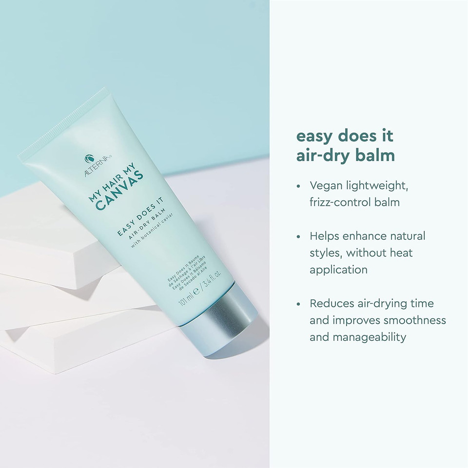 Alterna My Hair My Canvas Easy Does It Air Dry Balm, 3.4 Fl Oz | Vegan | Lightweight, Frizz Control Helps Enhance Natural Styles | Sulfate Free