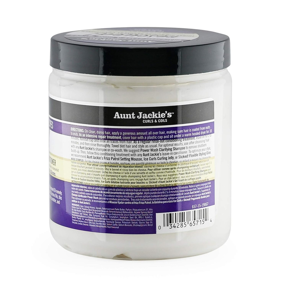 Aunt Jackie'S Grapeseed Style And Shine Recipes Ice Curls Glossy Curling Jelly, Hydrates, Softens, Makes Waves, Curls And Coils Easier To Style, 18 Oz