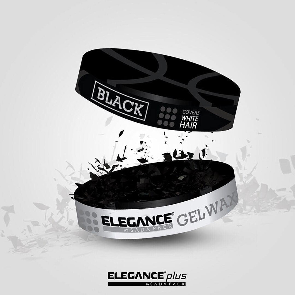 E Elegance Hair Products - Black Color Hair Styling Gel Wax 4.93 Oz - Medium Control, Shinny Finish, Effortless Elegance