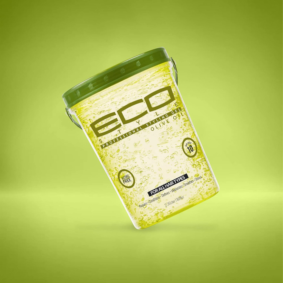 Eco Style Gel Olive Oil Styling Gel - Adds Shine And Tames Split Ends - Delivers Moisture To The Scalp - Nourishes And Repairs - Provides Weightless And Superior Hold - Ideal For All Hair - 80 Oz80 Fl Oz (Pack Of 1)