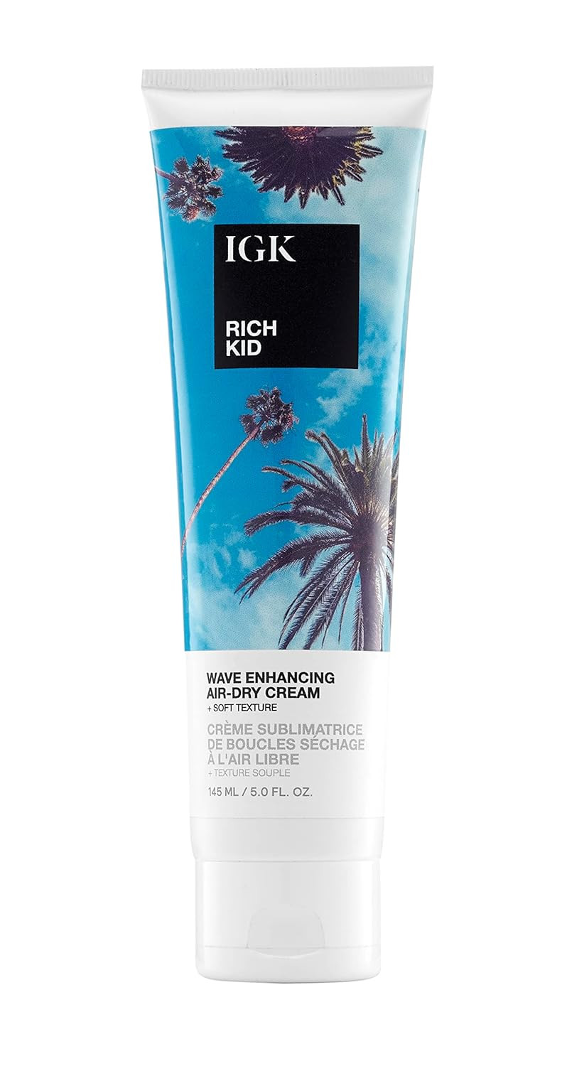 Igk Rich Kid Wave Enhancing Air-Dry Cream | Hold + Texture + Shine | Vegan + Cruelty Free |