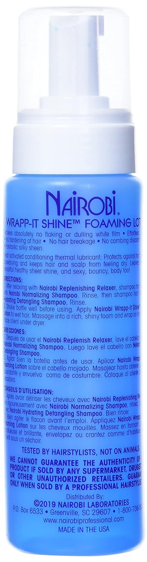 Nairobi Wrapp-It Shine Foaming Lotion(8 Oz) By Nairobi Beauty By Nairobi