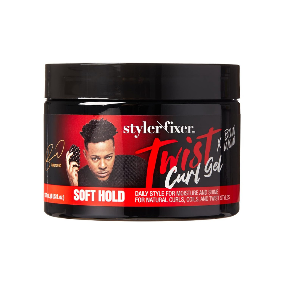 Red By Kiss X Bow Wow Styler Fixer Twist Curl Gel, Soft Hold For Afro Hair, Moisturizing With Coconut Scent, Ideal For 360 Waves & Twists, Nourished And Naturally Shiny