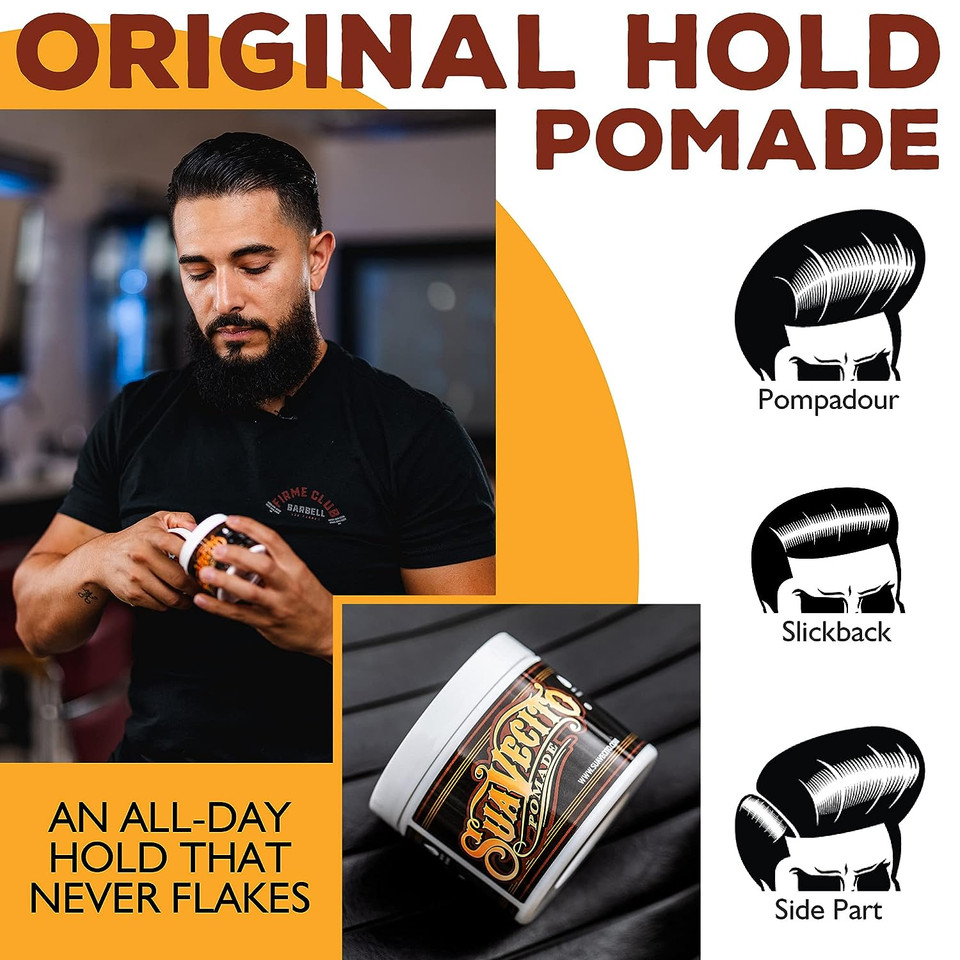 Suavecito Pomade Original Hold 5 Oz, 1 Pack For Men - Medium Shine Water Based Flake Free Hair Gel - Easy To Wash Out - All Day For All Hairstyles