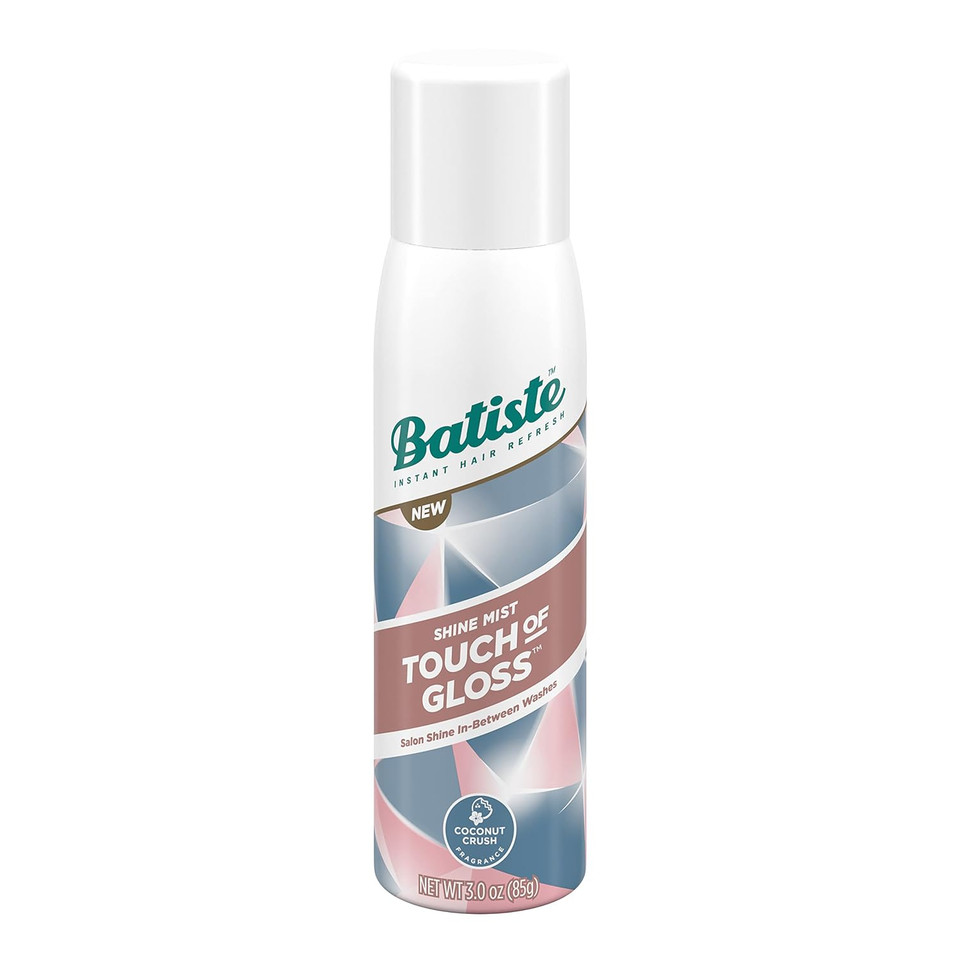 Batiste Touch Of Gloss, Shine Mist, Coconut Crush, High-Gloss, Lightweight Formula Designed To Keep Hair Polished With Next Level Salon Shine In-Between Washes, 3 Oz Can